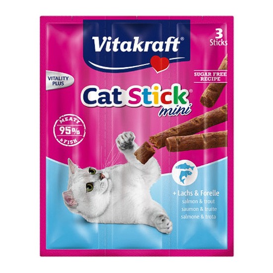 Vitakraft Cat stick mini, salmón & trucha 18g 3