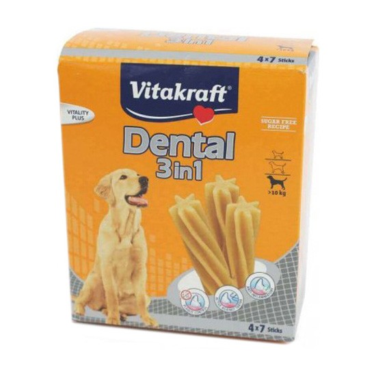 Pack mensual snack dental 3 en 1 perros medianos o grandes