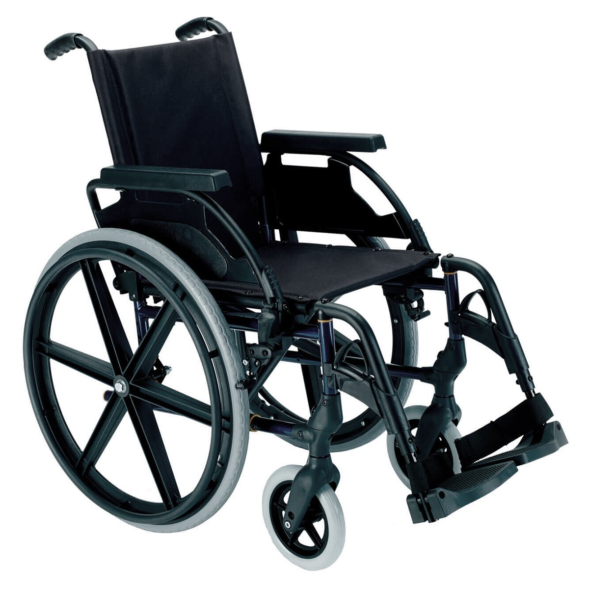 Sunrise Medical silla ruedas premium 24' sólida 43cm azul