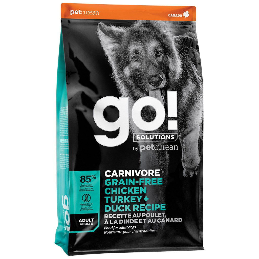 GO! CARNIVORE Grain Free Chicken, Turkey + Duck Adult Dog 1,6 kg