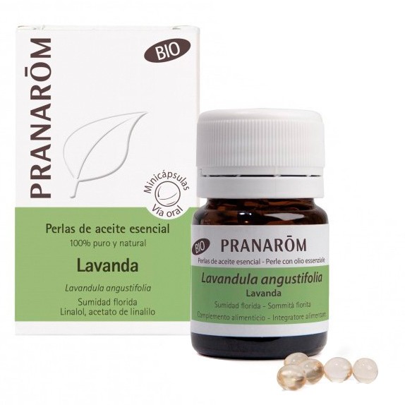 Pranarom AEQT perlas lavanda sumidad bio 60 minicápsulas