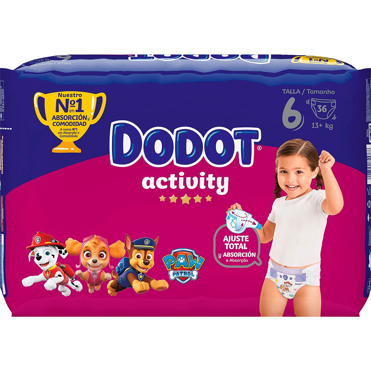 Dodot Activity pañales bebé Talla 6 (+14 Kg) 36u