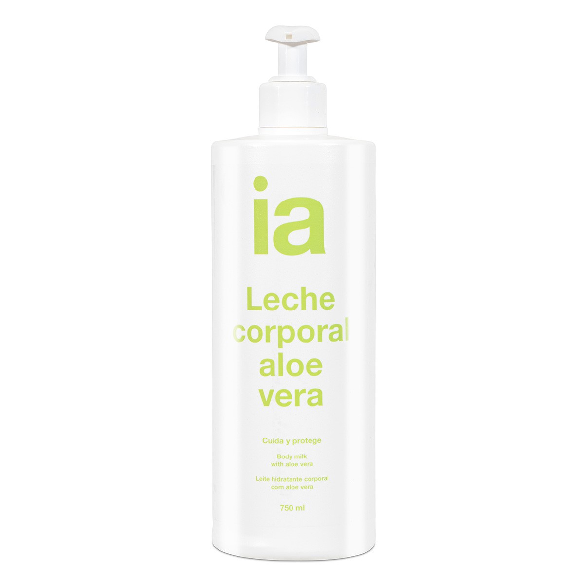 Interapothek leche hidratante corporal aloe vera con dosificador 750ml