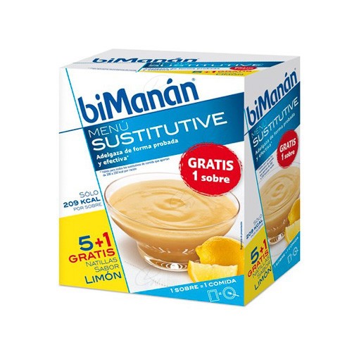 BIMANAN NATILLAS LIMON 50 GR X 6 SOBRES