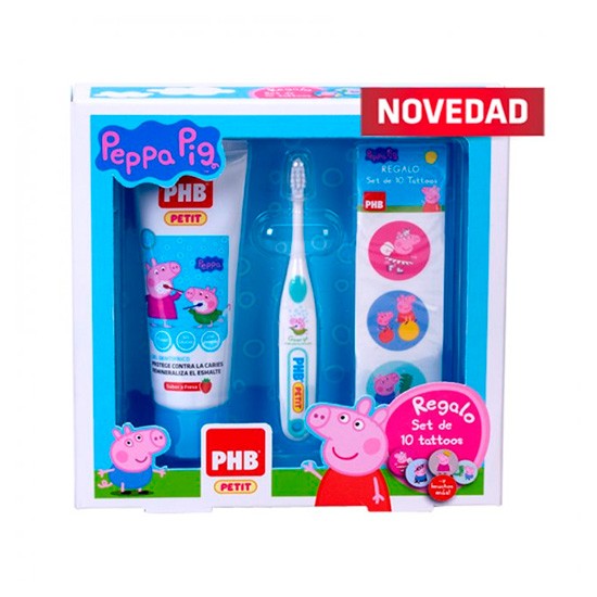 PHB Pack Petit Peppa Pig cepillo dental + dentífrico + gadget diseño 1u