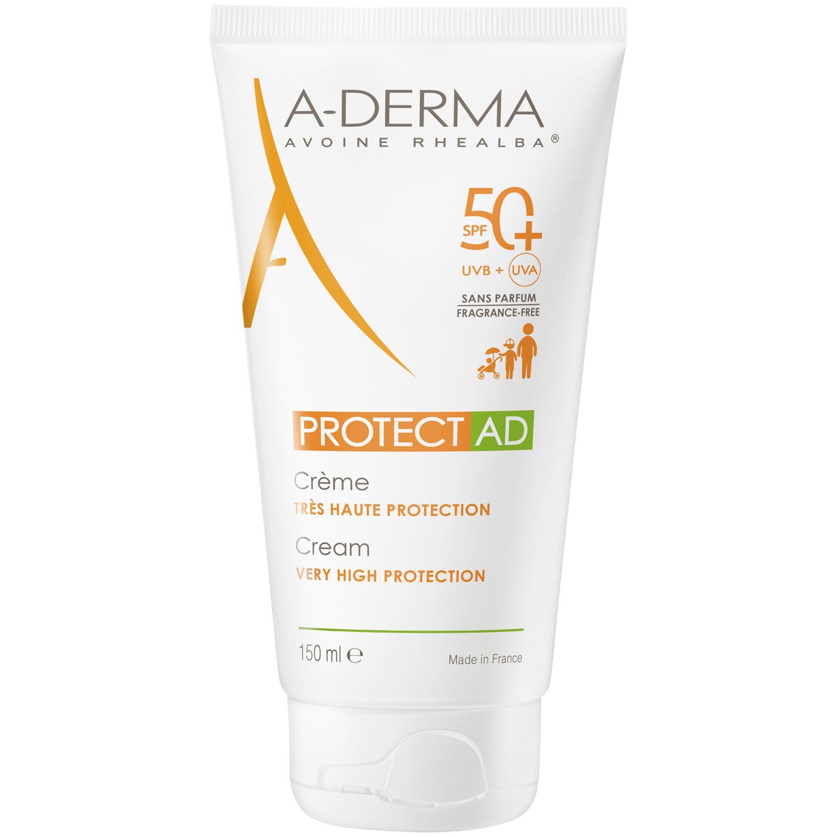 Aderma Protect-ad piel atópica SPF-50+ 150ml