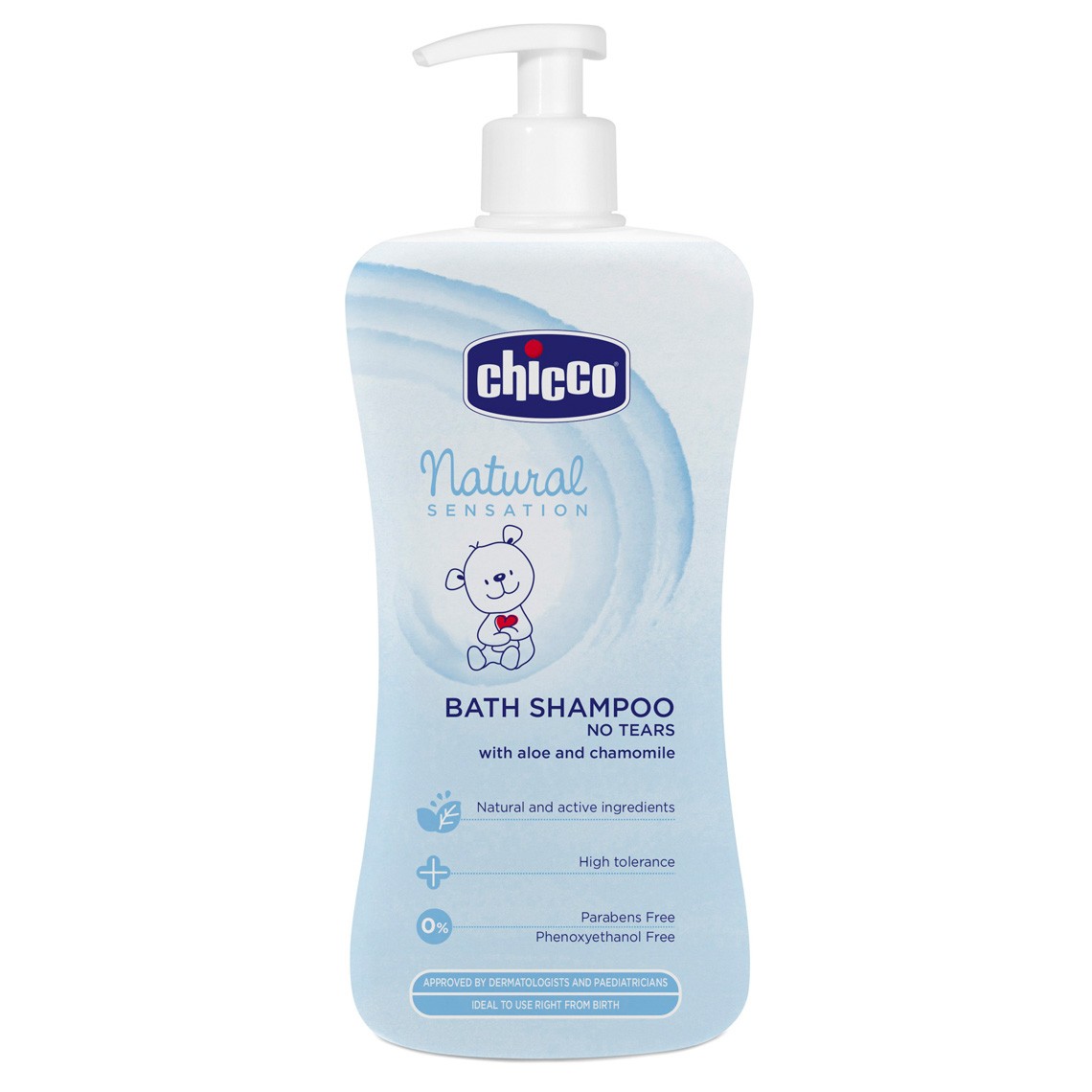 Chicco Natural Sensation gel de baño y champú  sin lagrimas 500ml