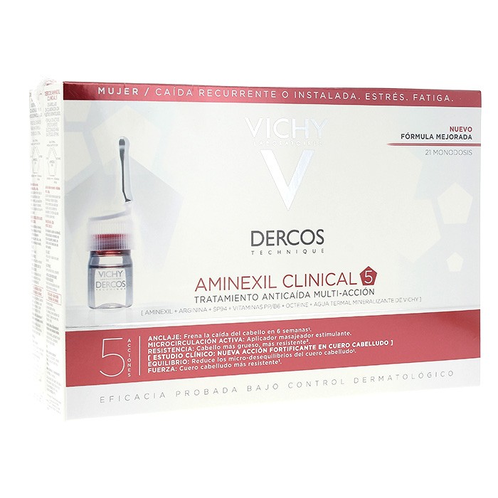 Vichy Dercos Aminexil Clinical mujer 21 ampollas