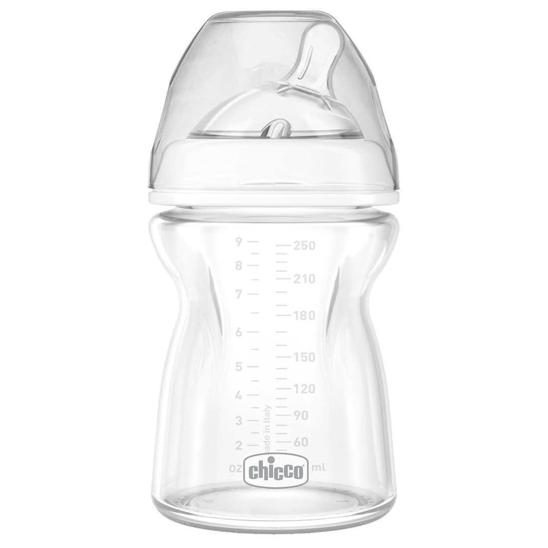 Chicco Natural Feeling biberón cristal +0m 250ml