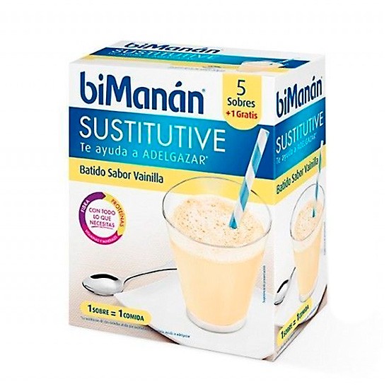 BIMANAN BATIDO VAINILLA 55 GR X 6 SOBRES