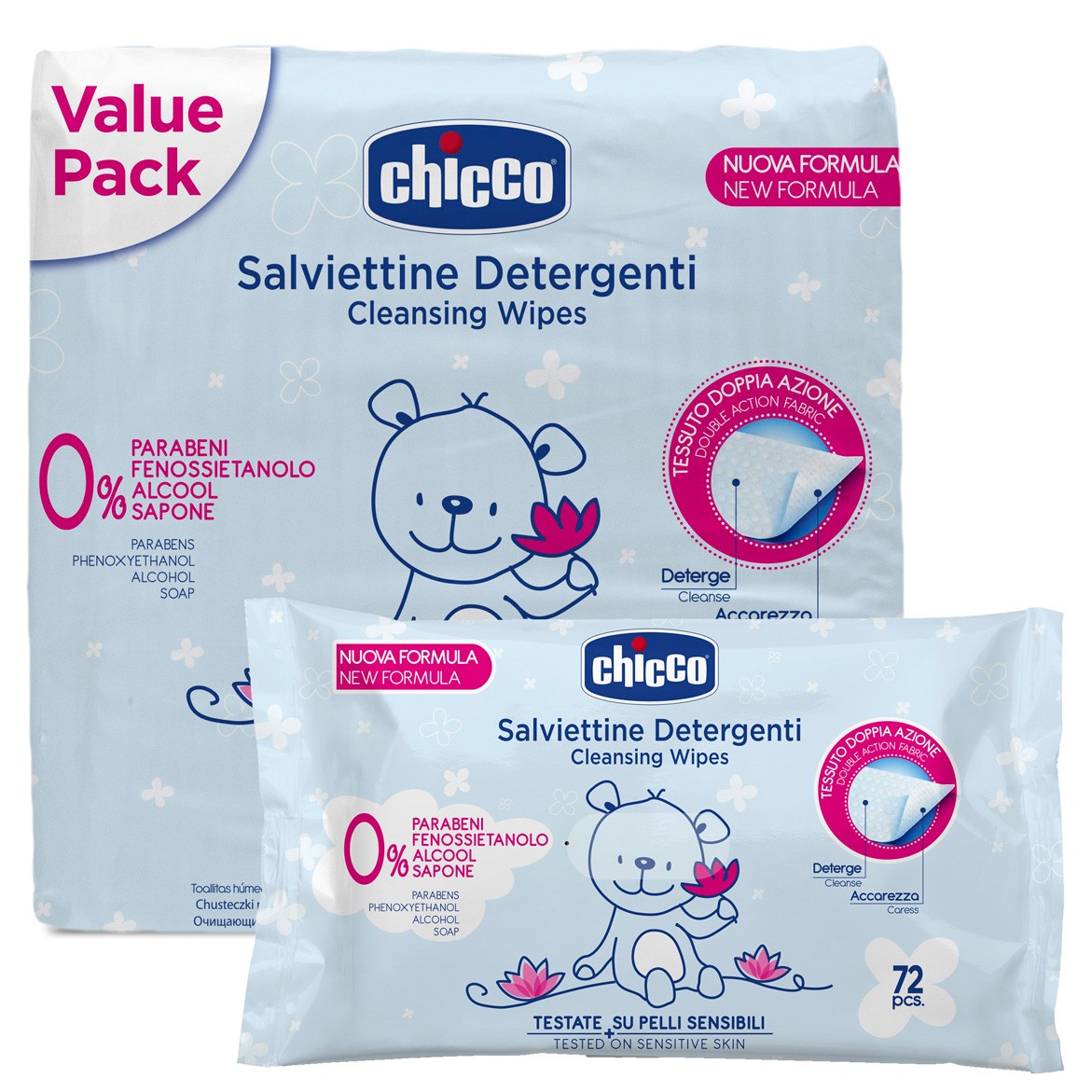 Chicco toallitas pack 4 x 72u