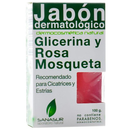 Sanasur jabón glicerina rosa mosqueta100sanasur