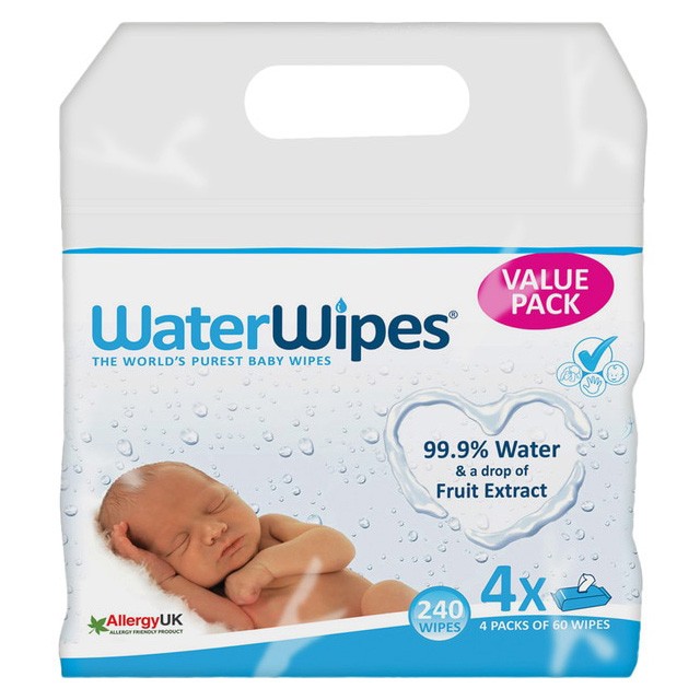 Waterwipes toallitas bebe 4x60 und