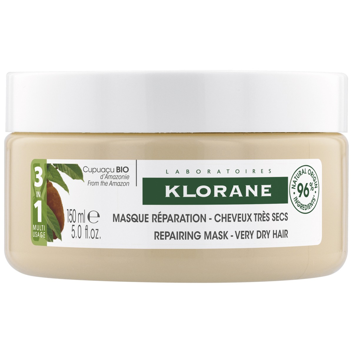 Klorane mascarilla 3 en 1 cupuaçu 150ml