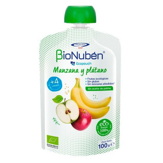 Bionuben ecopouch manzana/platano 100g