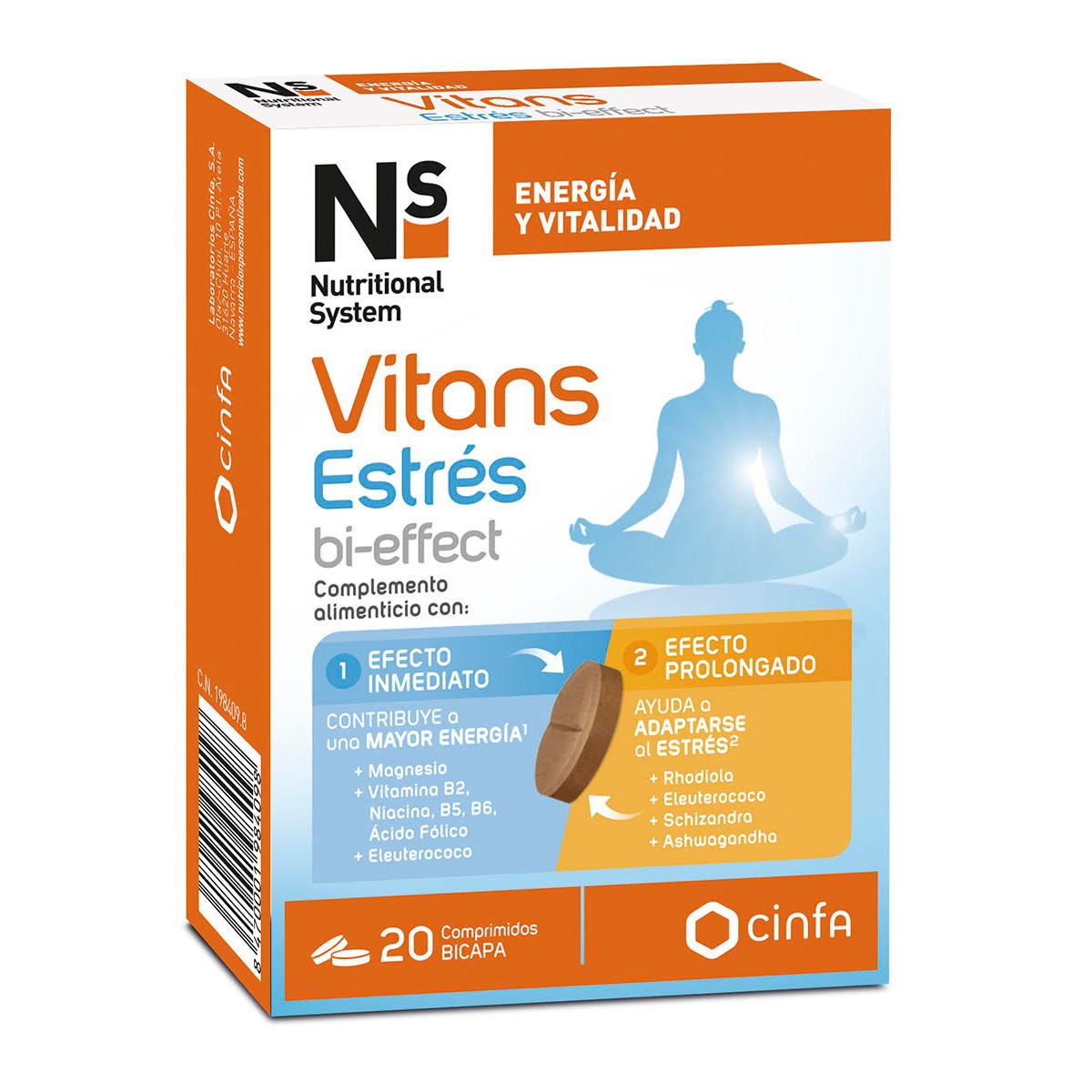 N+S Vitans estres bi-effect 20 comprimidos
