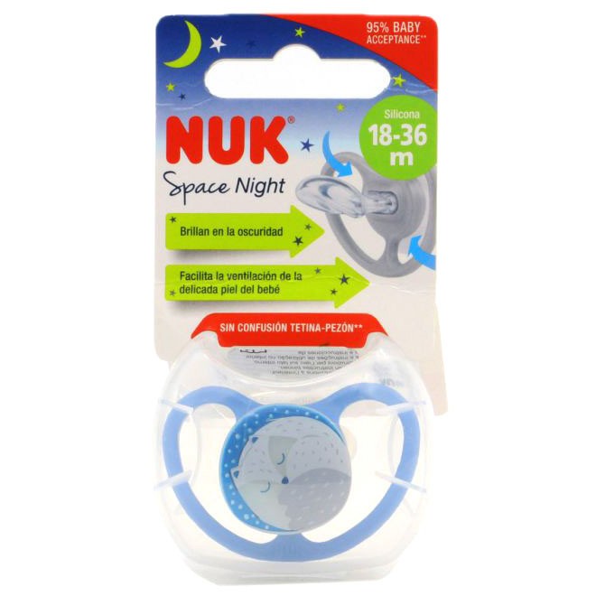 Nuk chupete Space Night silicona 18-36 meses