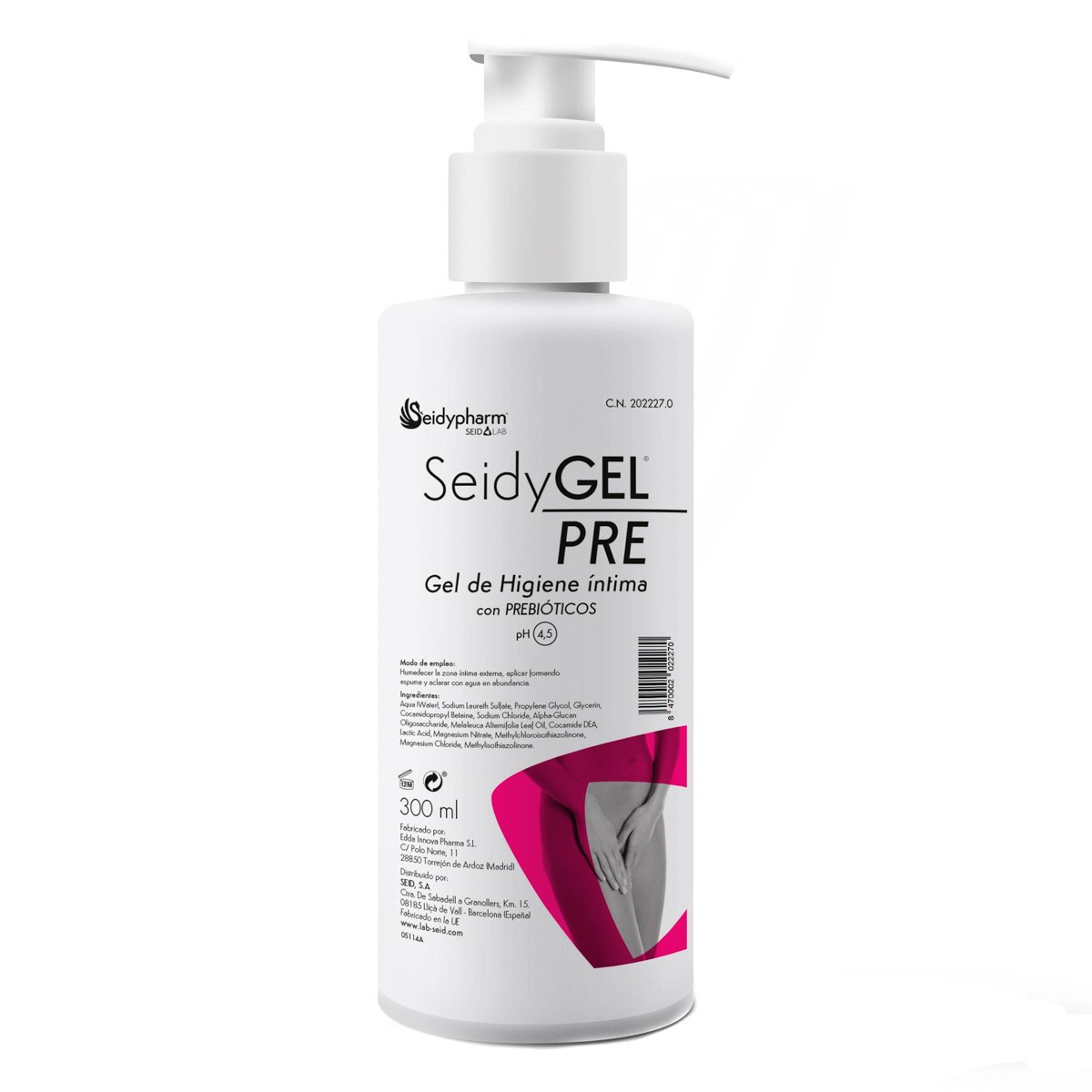 Seidy gel pre higiene íntima 300ml