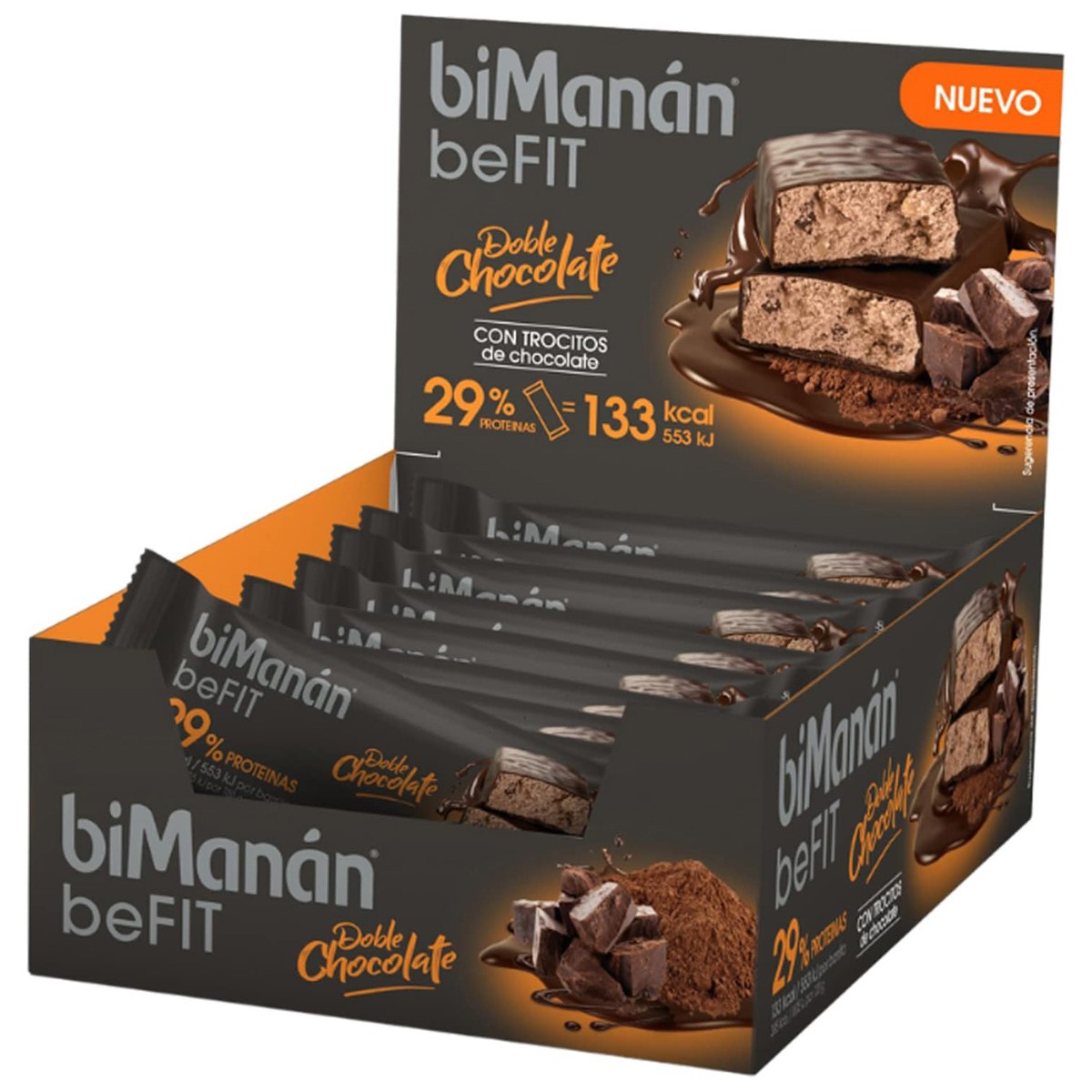 Bimanán Befit barrita de doble chocolate 20u