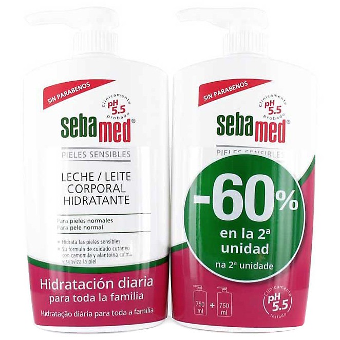 Sebamed leche corporal pack duo 750ml.