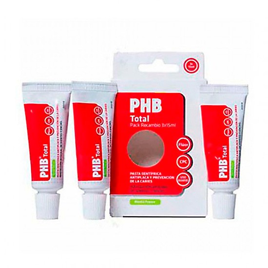 Phb pack total pasta dental recambio 15ml x3uds