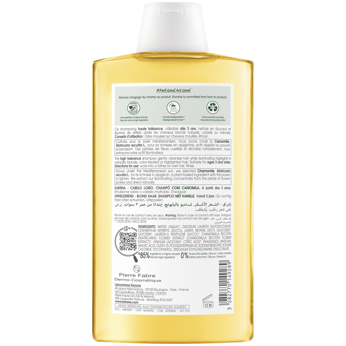 Klorane chamú camomila nf 200ml